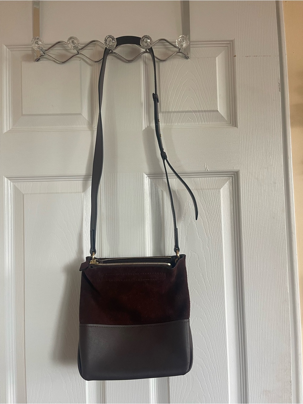 Rag & bone Women's Two-Tone Brown Leather & Suede Crossbody Bag